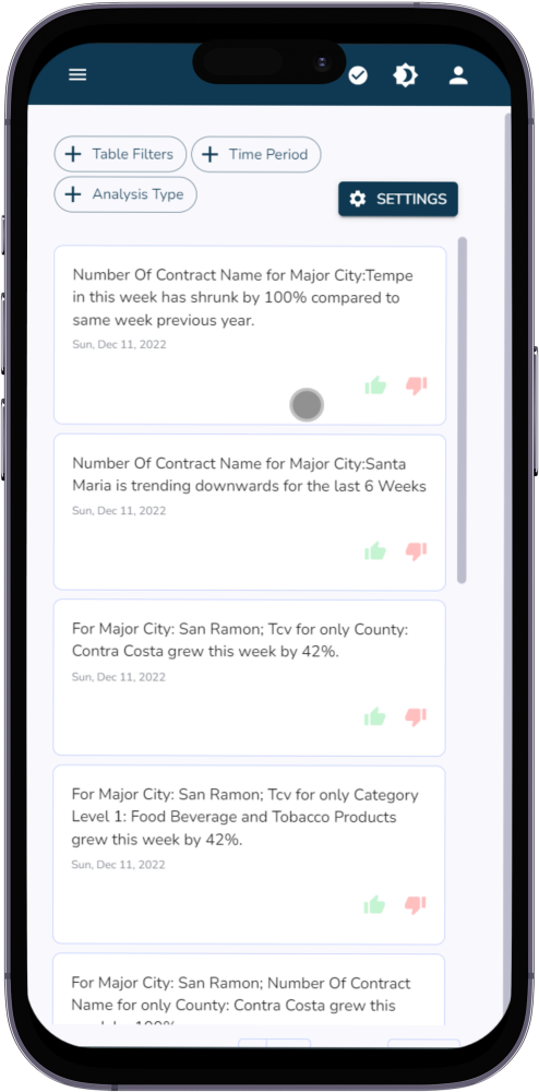 Auto Insights mobile app mockup