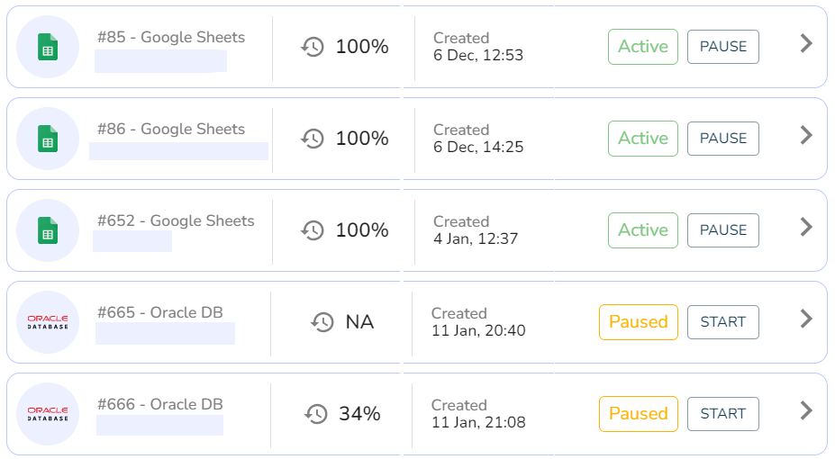 Pipeline monitoring dashboard